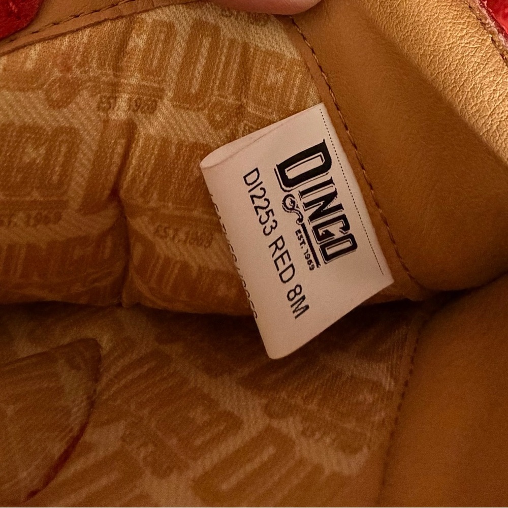 Red Western Cowboy Boots by Dingo, Suede, Evita. NIB. Women's Size 8 - Picture 12 of 13